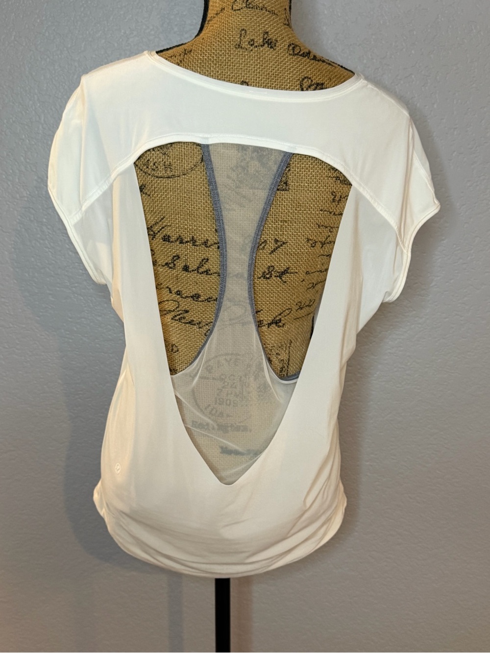 lululemon athletica White Open-Back Short Sleeve Tee